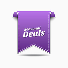 Seasonal Deal Violet Vector Icon Design