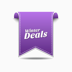 Winter Deals Violet Vector Icon Design