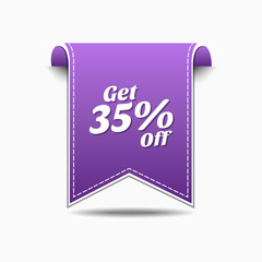 Get 35 percent Violet Vector Icon Design