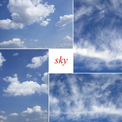 Four images of blue sky, every photo 6 MP, 3000 x 2000.