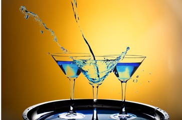 Martini, Drink, Splashing.