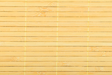 Bamboo wooden light yellow wicker braided mat background