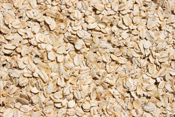 Rolled oats background. Closeup.