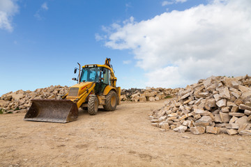 Stone Quarry with Digger