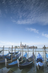 San Giorgio Maggiore Church and Gondola Boats, Venice