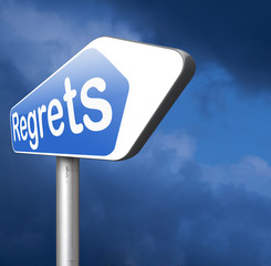 regrets sign