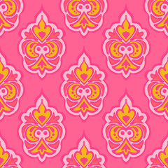 seamless floral damask pattern vector 