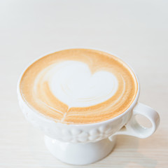 Hot latte coffee cup