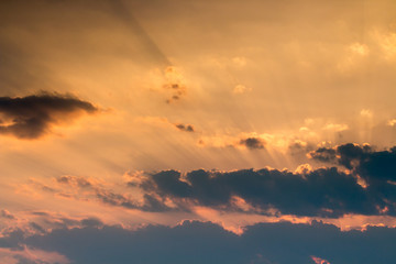 sunset with clouds