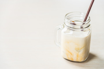 Iced coffee glass