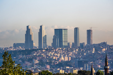 View on skyscrapers in Istanbul