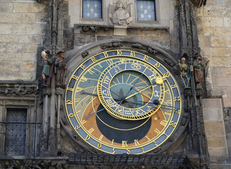Astronomical clock on the Staromestsky town hall, the Prague chi