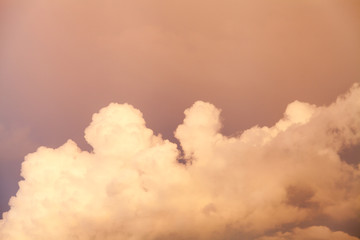 colorful dramatic sky with cloud at sunset