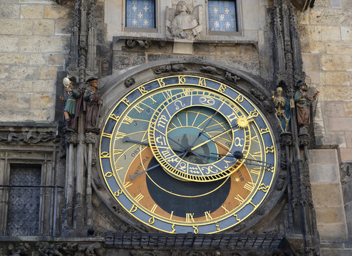 Astronomical clock on the Staromestsky town hall, the Prague chi