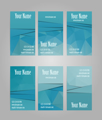 Set of six visit cards