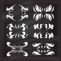 Vector calligraphic design elements.