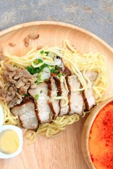 Spicy pork ramen soup - Japanese food