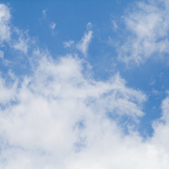 Clouds in the blue sky..