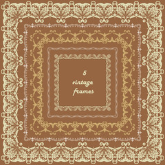 Five vintage frames