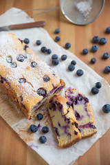 Vanillekuchen mit Blaubeeren