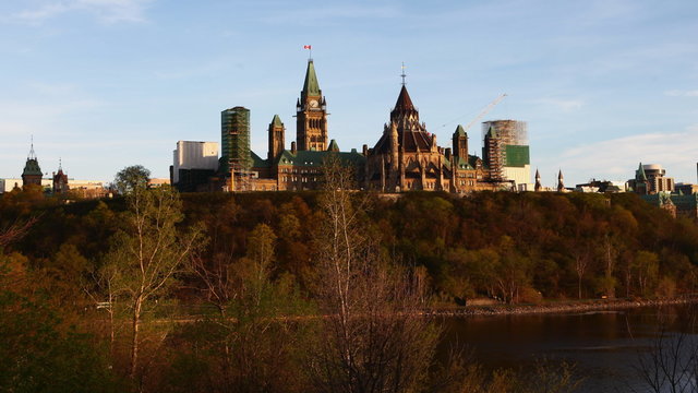 4K UltraHD A timelapse view of Canada's Parliament on a hill