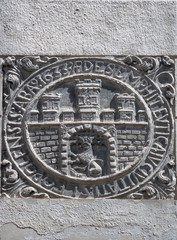 Unknown ancient coat of arms in Lviv, Ukraine