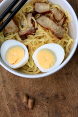 pork noodle and boiled eggs - Japanese food