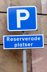 Reserverade parkeringsplatser