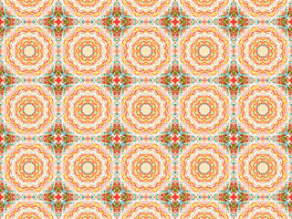 Ethnic pattern. Abstract kaleidoscope  fabric design.