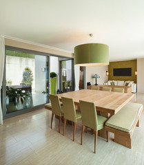 apartment furnished, dining table
