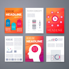 Templates. Design Set of Web, Mail, Brochures. Mobile
