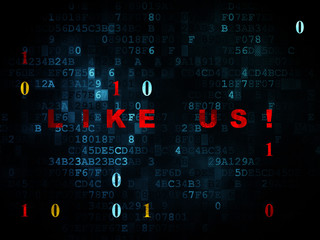 Social network concept: Like us! on Digital background
