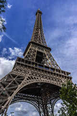 Fototapeta na wymiar Tour Eiffel (Eiffel Tower), Champ de Mars in Paris, France.