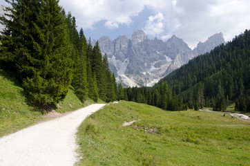 Landscape of Pale di San Martino, Trentino - Dolomites, Italy.