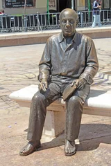 Photo sur Aluminium Monument historique Malaga, statue de Picasso