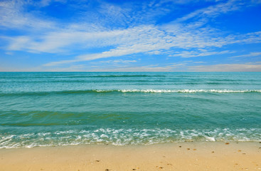 Black sea beach blue sky sand sun daylight