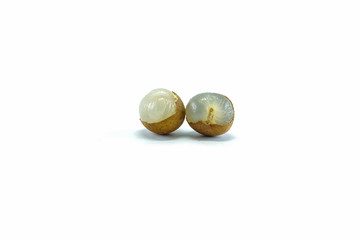 Sweet longan fruit isolated on white background