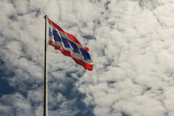Thai flag waving