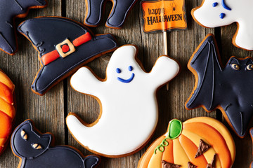 Halloween homemade gingerbread cookies