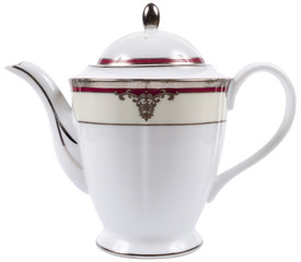 Isolated porcelain teapot