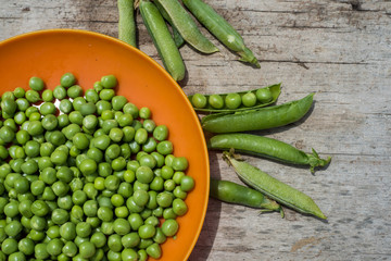 green peas in plate