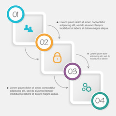 Vector colorful info graphics for your business presentations.