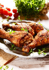 Chicken legs with thyme