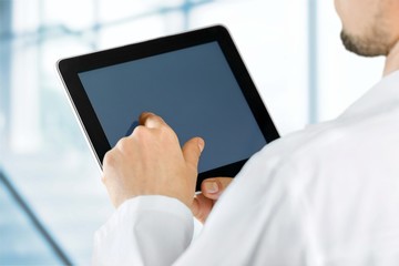 Doctor, medical, tablet.