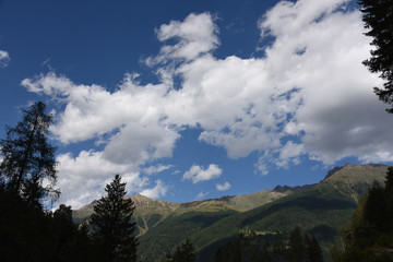 cime estate nuvole cielo montagna