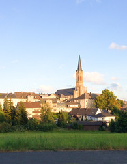 Stadtansicht von Münchberg im Fichtelgebirge mit Stadtkirche Peter und Paul