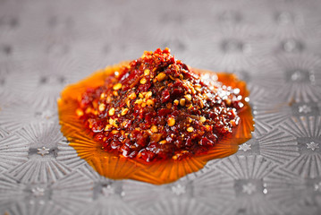 Extreme hot asian chillies garlic sauce - Laza or Lazdzhan