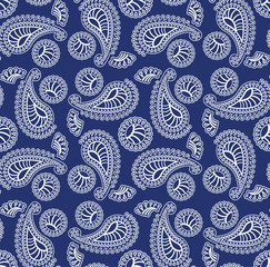 Seamless luxury paisley illustration vector