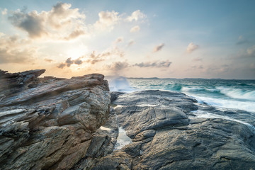 Fototapeta premium Seaside stone and sky