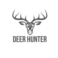 deer hunter vector design template